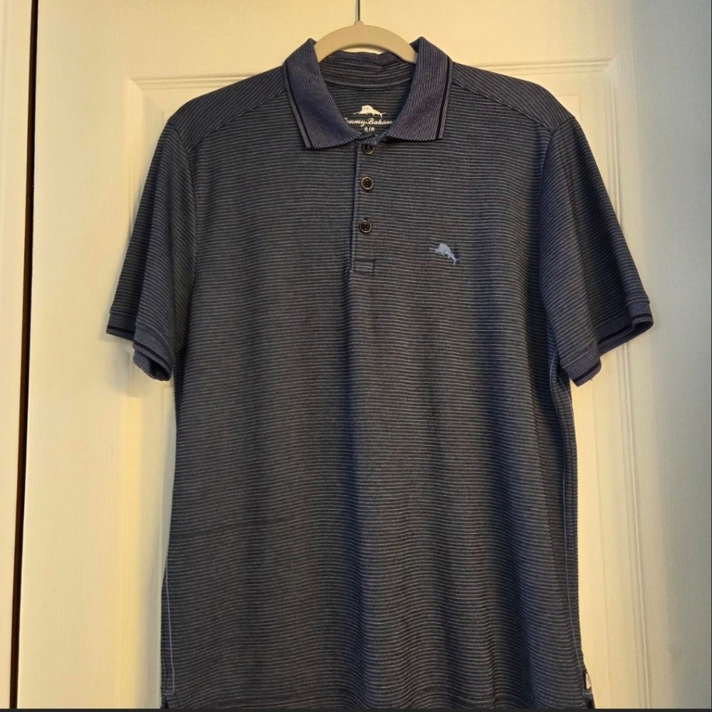 Tommy Bahama Men's Navy Blue Polo Shirt